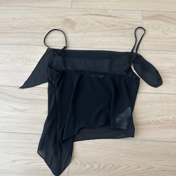 Motel Rocks Black Ruffle Top - Picture 4 of 5